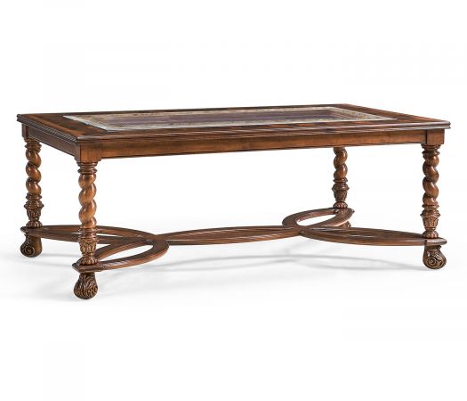 Windsor Collection - Rectangular oyster & églomisé coffee table