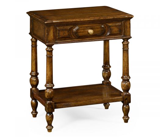 Country Farmhouse Collection - Country style walnut side table