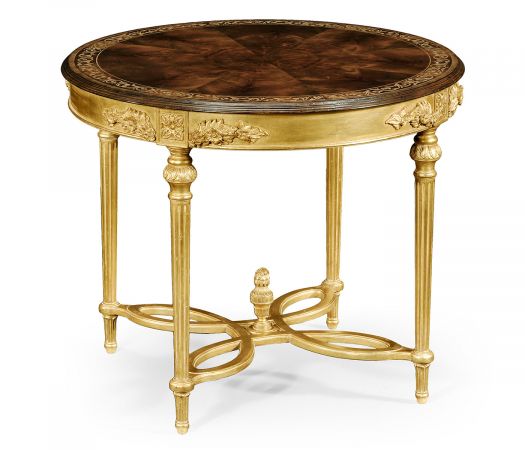 Versailles Collection - Napoleon III mahogany centre table (Gilded base)