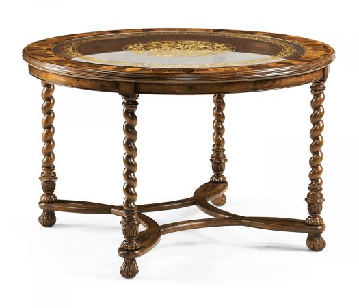 Windsor Collection - 48" Oyster & églomisé breakfast or centre table