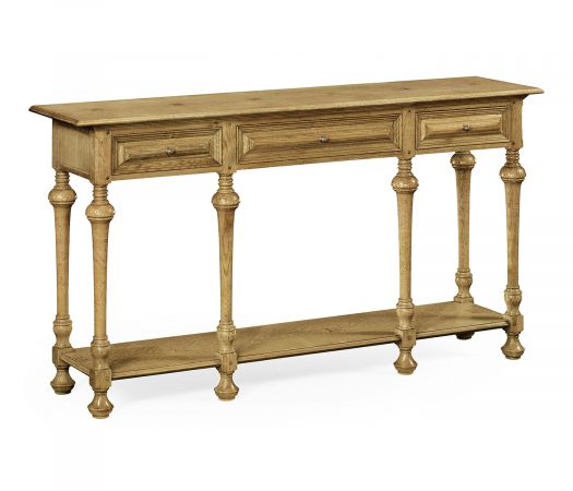 Sherwood Oak Collection - Large Elizabethan Style Natural Oak Console