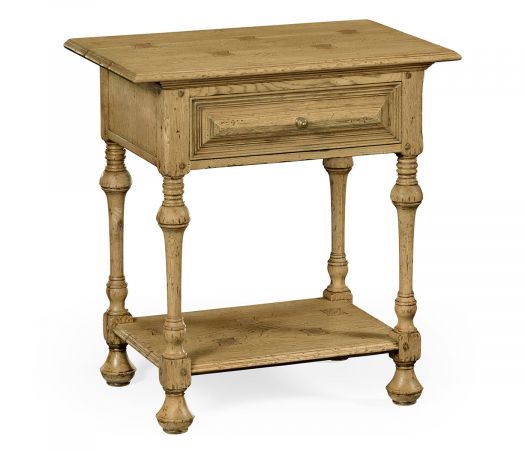 Sherwood Oak Collection - Elizabethan Style Natural Oak Rectangular Side Table