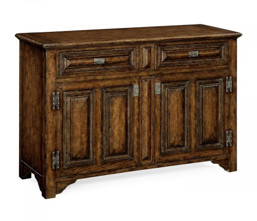 Sherwood Oak Collection - "Tudorbethan" Dark Oak Side Cabinet