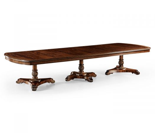 Buckingham Collection - Mahogany Triple Pedestal Dining Table