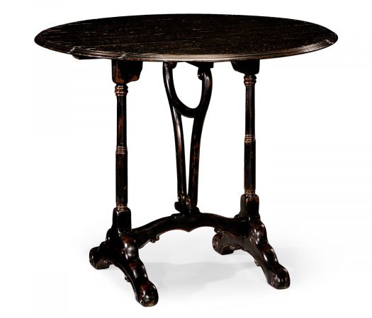 Country Farmhouse Collection - Black "rub-through" tilt top table