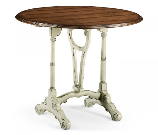 Country Farmhouse Collection - White rub-through tilt top table