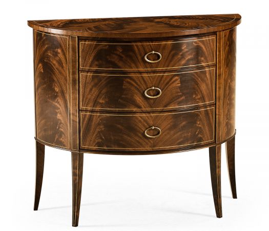 Clean & Classic Collection - Biedermeier style mahogany demilune cabinet