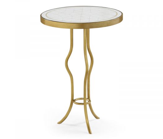 JC Modern - Luxe Collection - Églomisé & Gilt Iron Round Wine Table