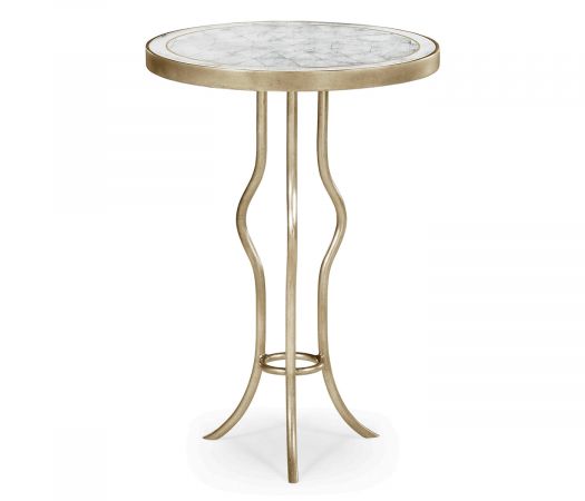 JC Modern - Luxe Collection - Églomisé & Silver Iron Round Wine Table