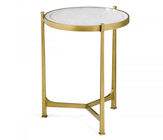 JC Modern - Luxe Collection - Églomisé & Gilded Iron Medium Lamp Table