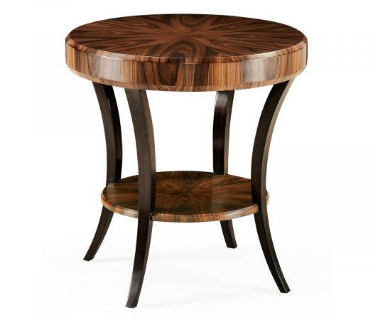 JC Modern - Santos Collection - Art Deco Satin Round Side Table