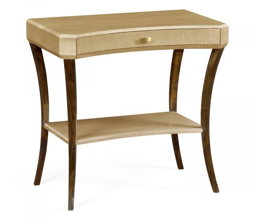 JC Modern - Opera Collection - Art Deco Rectangular Side Table with Drawer