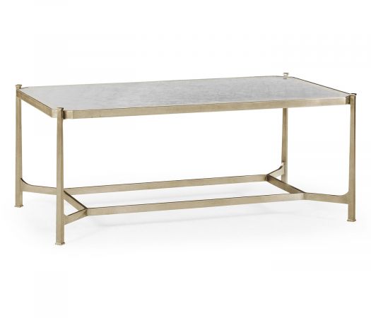 JC Modern - Belgravia Collection - Églomisé & Silver Iron Rectangular Coffee Table