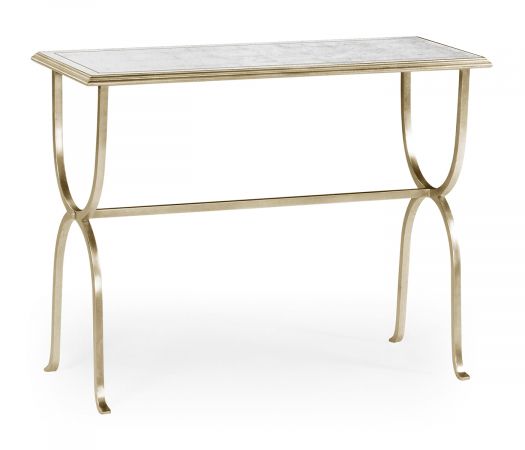 JC Modern - Luxe Collection - Églomisé & Silver Iron Horseshoe Console