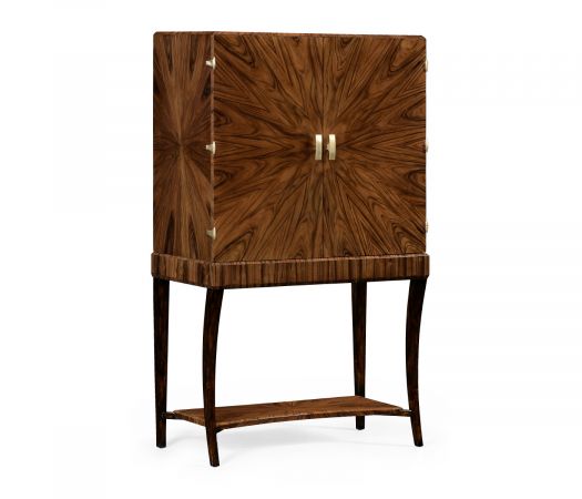 JC Modern - Santos Collection - Art Deco Satin Drinks Cabinet