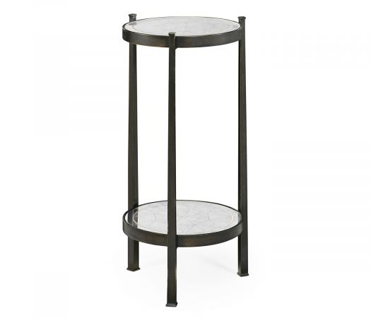 JC Modern - Luxe Collection - Églomisé & Bronze Iron Wine Table