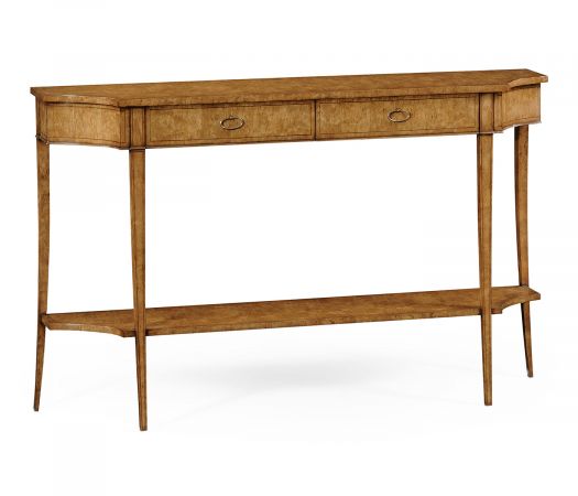 Clean & Classic Collection - Large Biedermeier Light Walnut Masur Birch Console Table