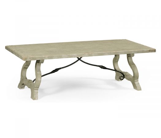 Country Farmhouse Collection - Spanish style grey coffee table