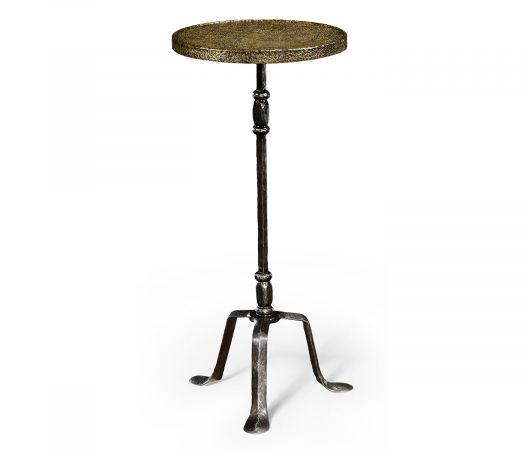 JC Edited - Anvil Collection - Textured Brass & Iron Lamp Table