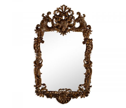 Windsor Collection - Finely carved walnut rococo style mirror