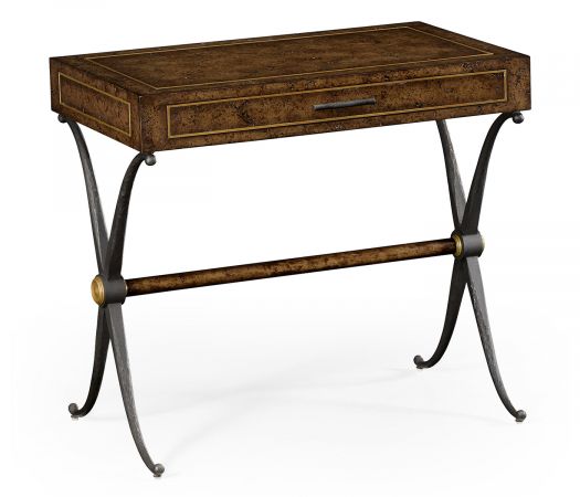 JC Edited - Anvil Collection - Hammered Iron Side Table with Drawer