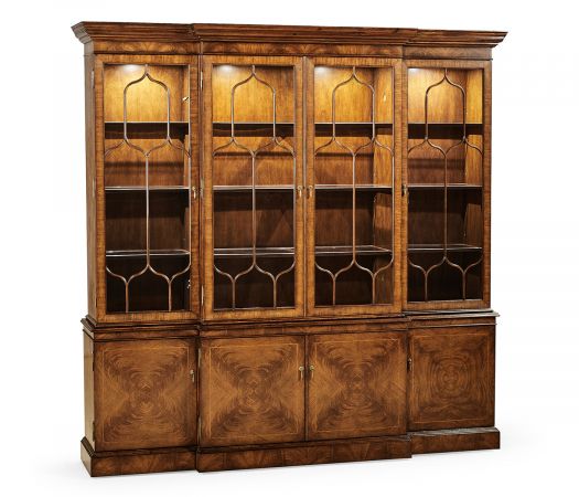 Windsor Collection - Large Gothic Walnut China Cabinet