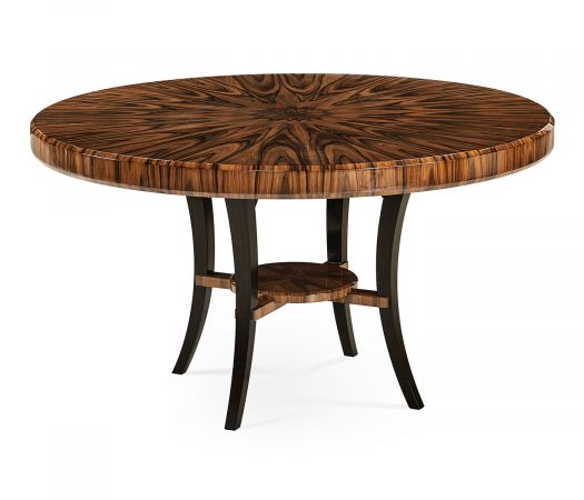 JC Modern - Santos Collection - 54" Art Deco High Lustre Round Dining Table