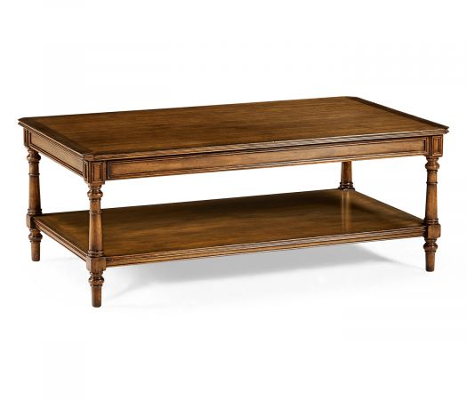 Country Farmhouse Collection - Victorian style walnut coffee table