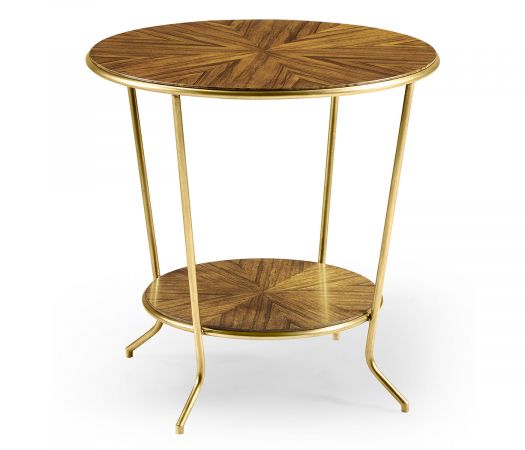 Moroccan Collection - Argentinian walnut veneered round side table