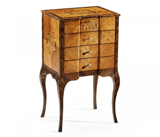 Versailles Collection - Light Satinwood Collectors Cabinet