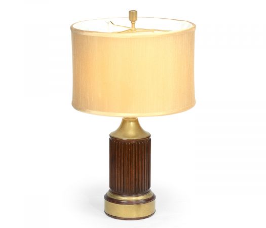 Buckingham Collection - Round Fluted Mahogany Table Lamp