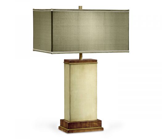 JC Modern - Cosmo Collection - Ivory Finish Hyedua Rectangular Table Lamp