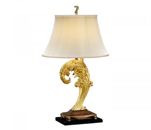 Buckingham Collection - Asymmetric Gilded Leaf Table Lamp