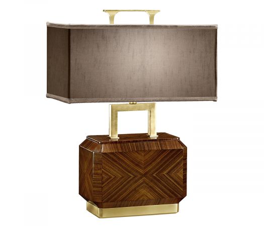 JC Modern - Santos Collection - Tea Caddy Rosewood Table Lamp