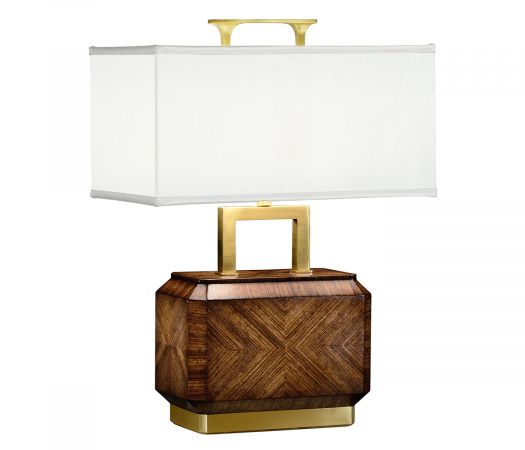 JC Modern - Cosmo Collection - Tea Caddy Zebrano Table Lamp