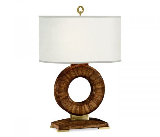 JC Modern - Cosmo Collection - Porthole Zebrano Table Lamp