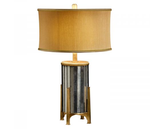 JC Modern - Luxe Collection - Églomisé and Gilded Metal Table Lamp