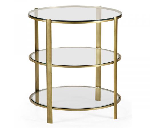 JC Modern - Cosmo Collection - Cosmo Round Antique Brass End Table