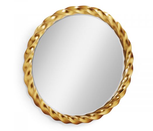 JC Modern - Twist Collection - 45'' Gilded Twisted Mirror