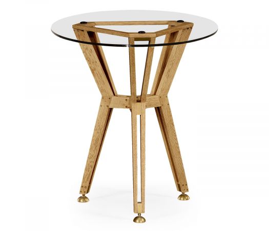 JC Edited - Architects House Collection - 24" Oak Architectural Circular Side Table