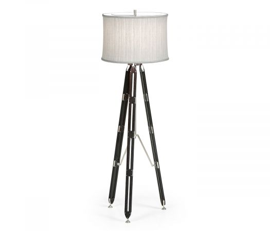 JC Edited - Architects House Collection - 64" Black Mocha Oak Architectural Floor Lamp
