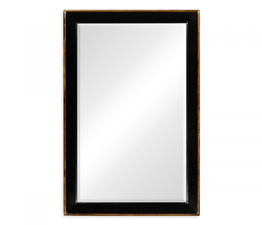 Kensington Collection - Black and walnut rectangular mirror (Small)