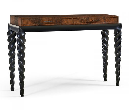 JC Modern - Twist Collection - Black Barleytwist Console Table with Drawers