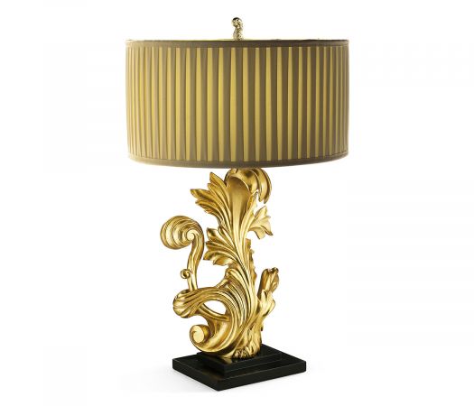 Versailles Collection - Gold-leaf gilded carved table lamp