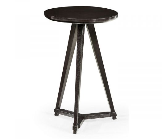 JC Edited - Architects House Collection - Circular Black Mocha Oak & Oyster Side Table