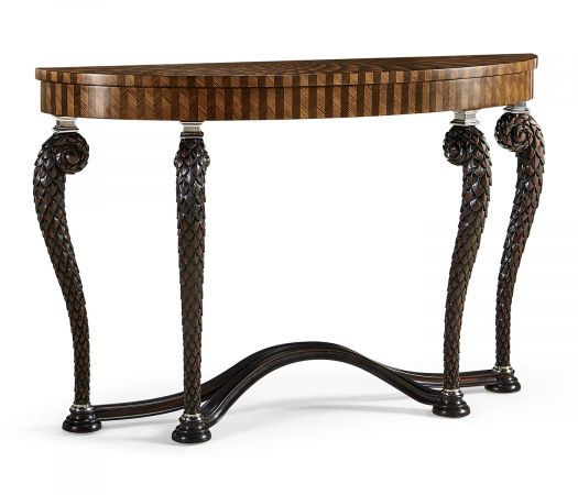 JC Modern - Icarus Collection - Feather Inlay Hand Carved Console Table