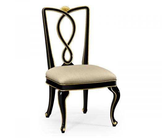 Knightsbridge Collection - Black painted dining sidechair