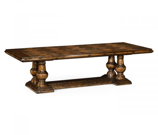 JC Edited - Artisan Collection - 110" Rustic Walnut Extending Dining Table