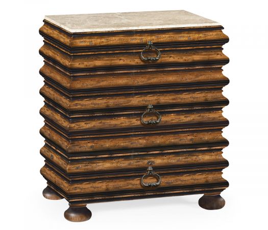 JC Edited - Artisan Collection - Rectangular Rustic Walnut Chest of Drawers