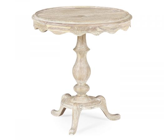 JC Edited - Artisan Collection - Round Limed Acacia Lamp Table